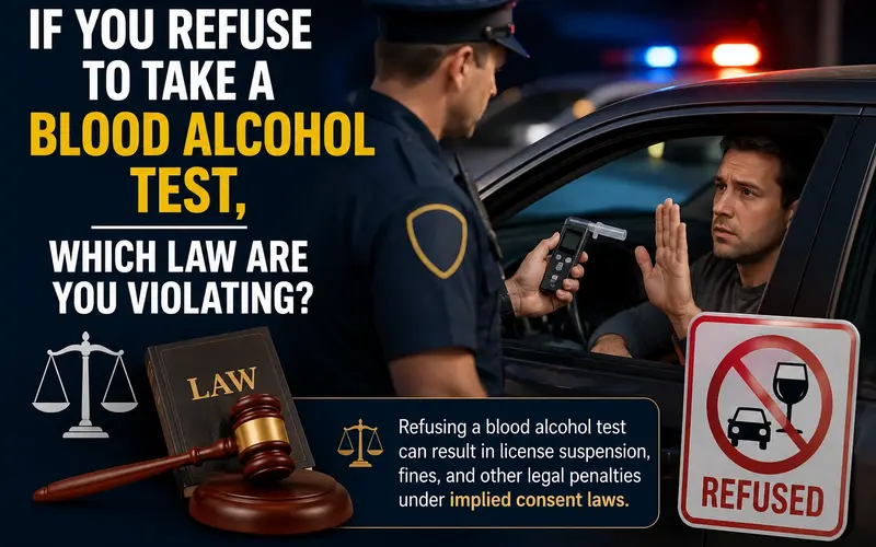 If You Refuse To Take a Blood Alcohol Test, Which Law are You Violating